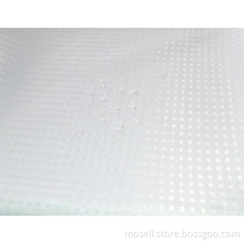 Solid Color Jacquard Waterproof Shower Curtain